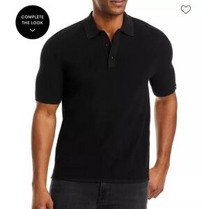 rag & bone Black Short-Sleeve Polo